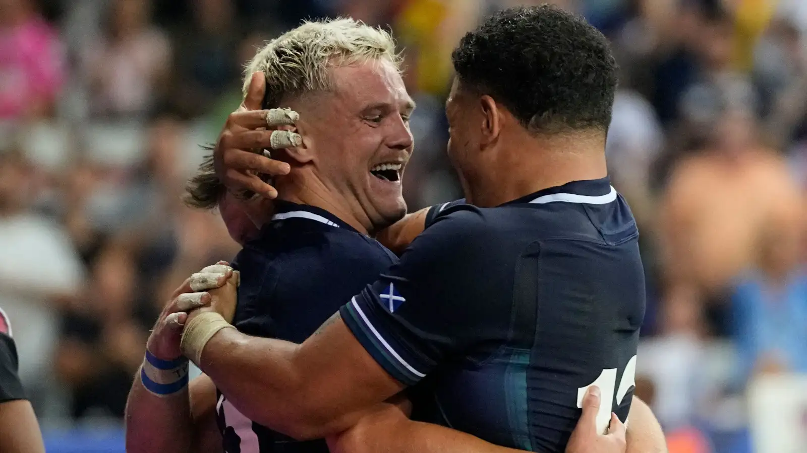 Scotland duo Darcy Graham and Sione Tuipulotu.