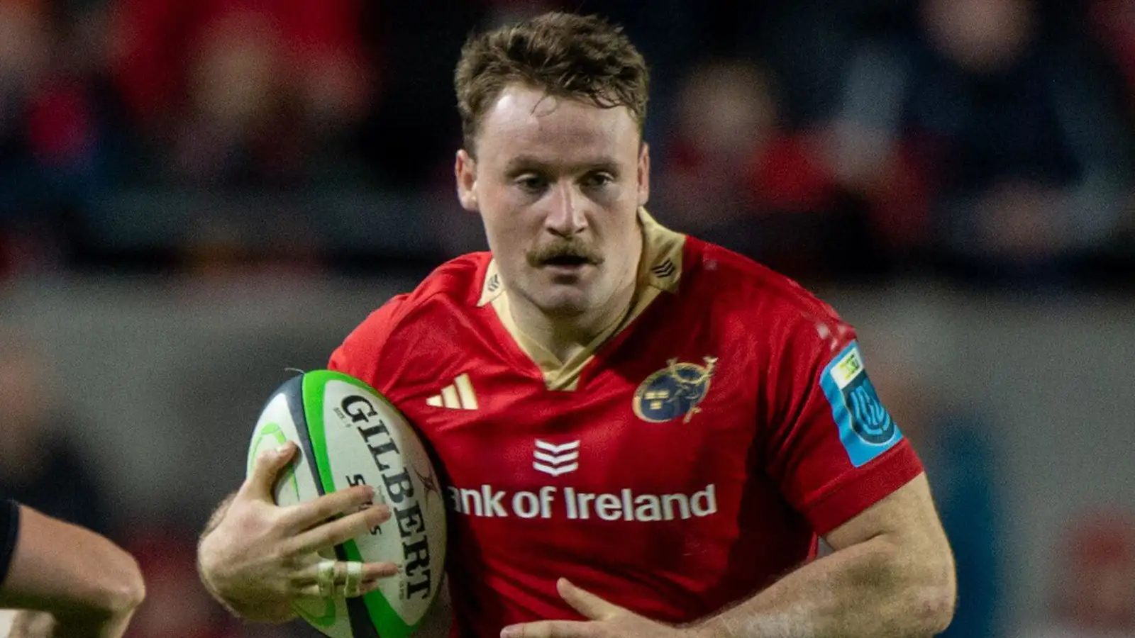 Munster wing Sean O'Brien on a run.