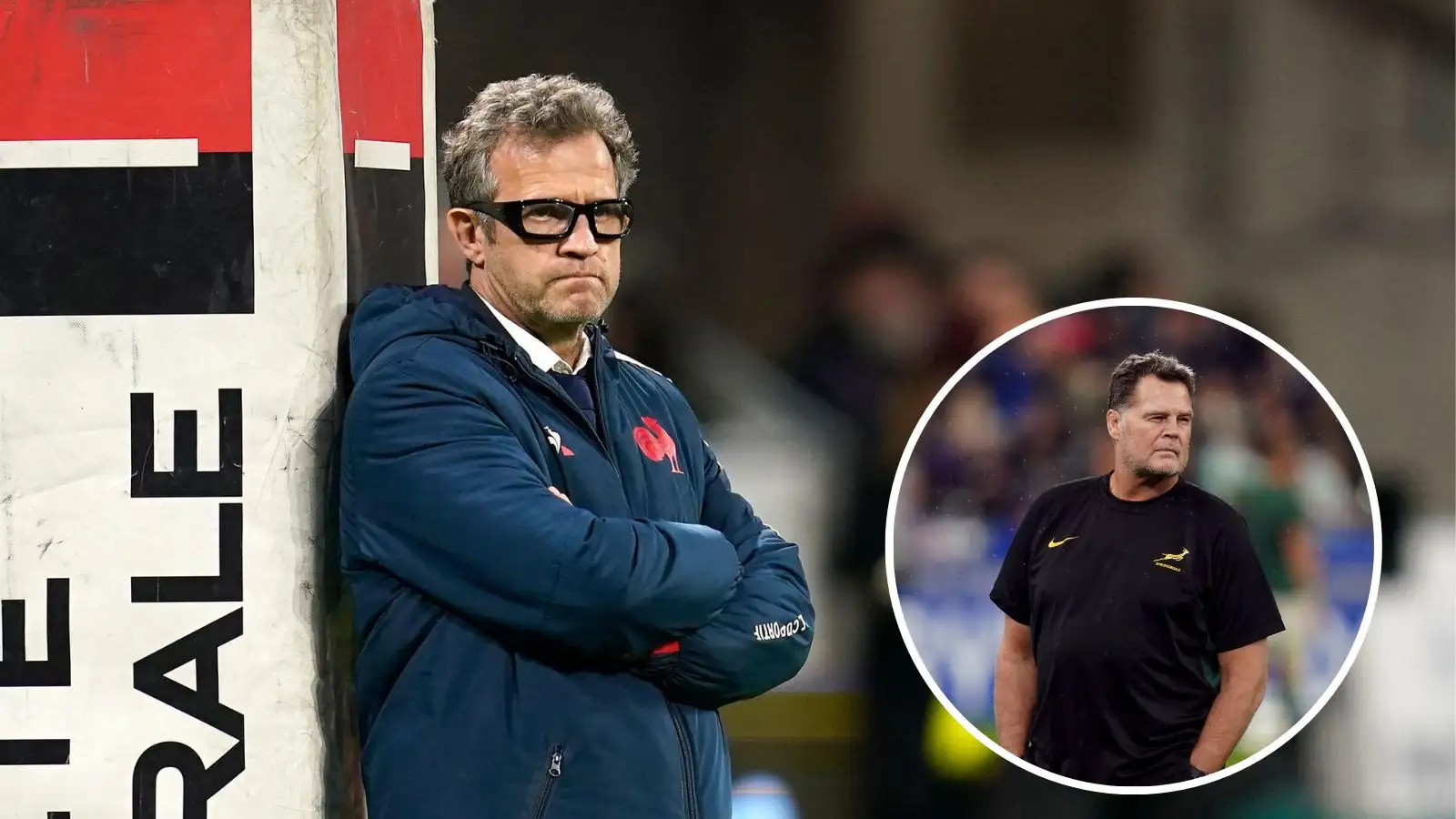France head coach Fabien Galthie and Springboks boss Rassie Erasmus.