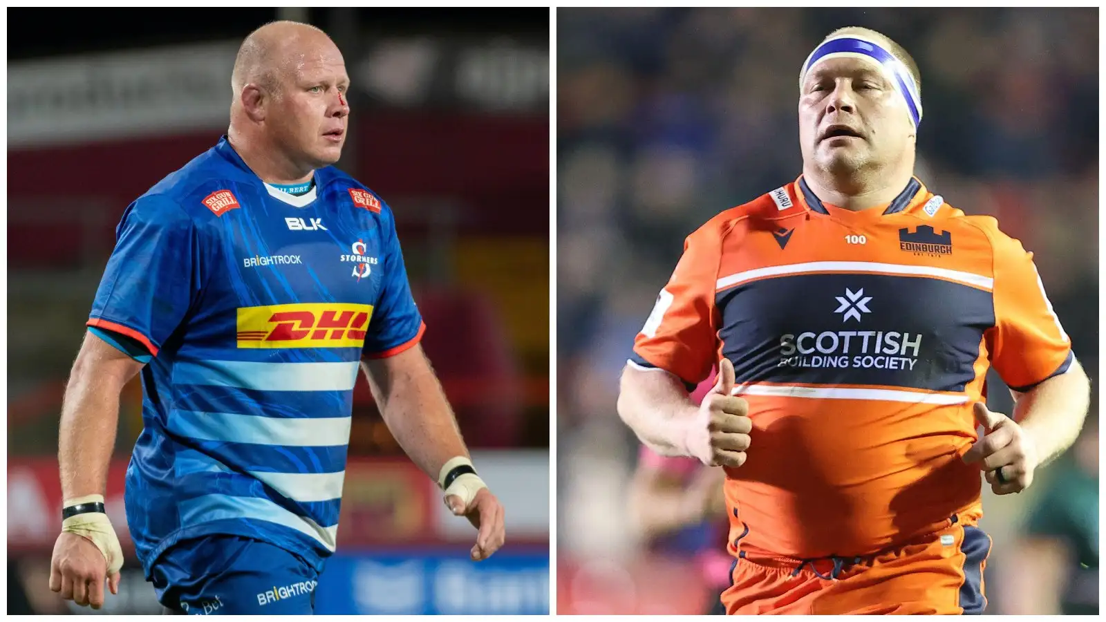 Split with Stormers Brok Harris and Edinburgh's WP Nel.