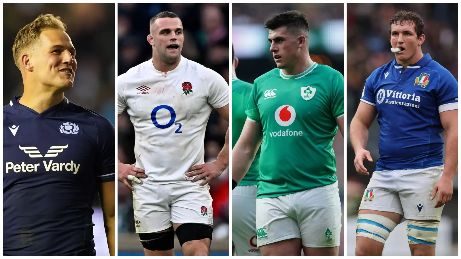 Split with Duhan van der Merwe (SCO), Ben Earl (ENG), Dan Sheehan (IRE), Michele Lamaro (ITA).