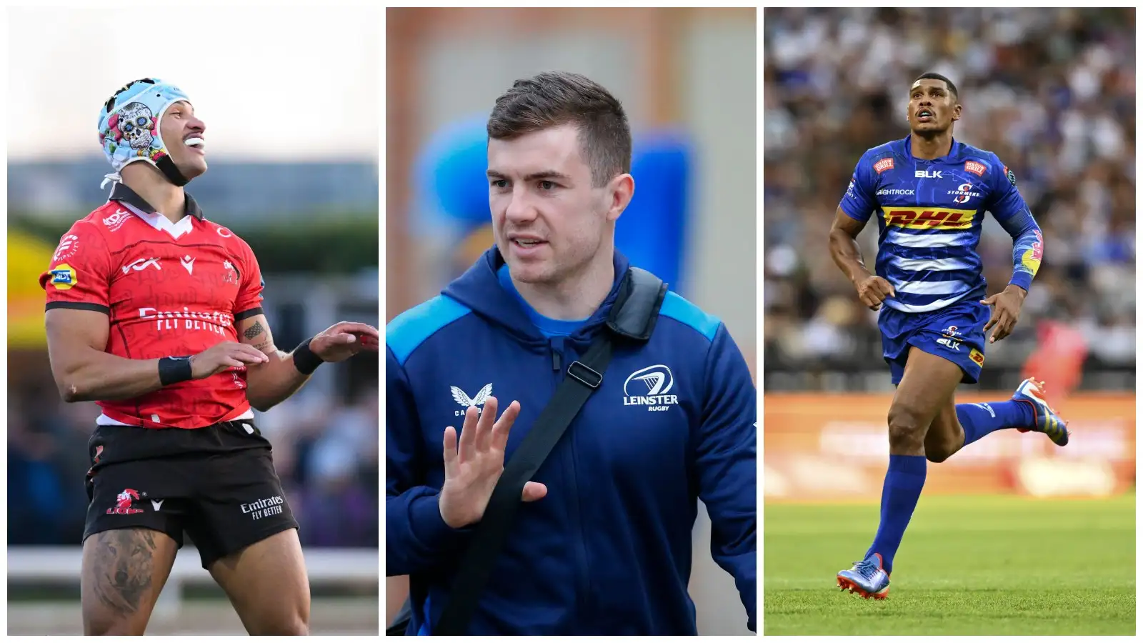 Split with Edwill van der Merwe (Lions), Luke McGrath (Leinster) and Damian Willemse (Stormers).