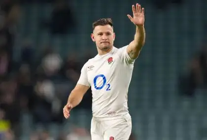 Danny Care of England salutes the fans after the 2024 Guinness 6 Nations match England vs Ireland at Twickenham Stadium, Twickenham, United Kingdom, 9th March 2024