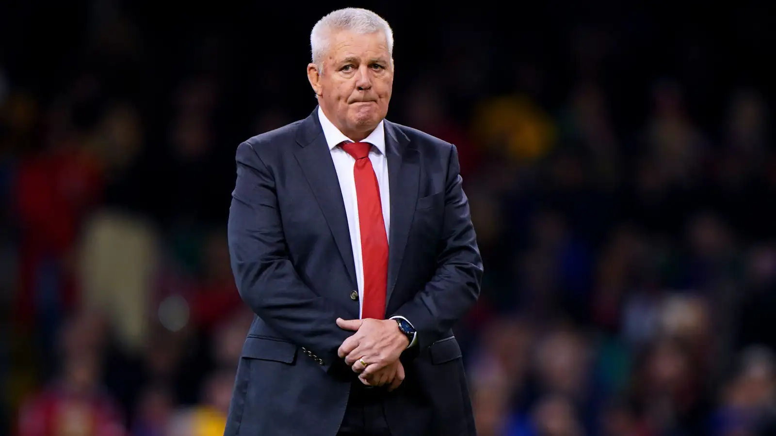 Wales head coach Warren Gatland during the 2024 Six Nations.