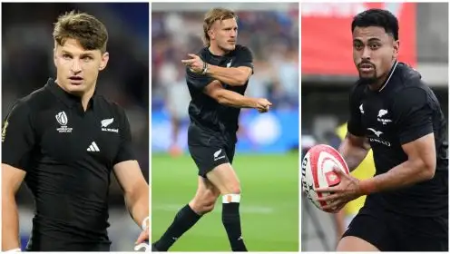 All Blacks fly-half options: Beauden Barrett, Damian McKenzie and Stephen Perofeta.