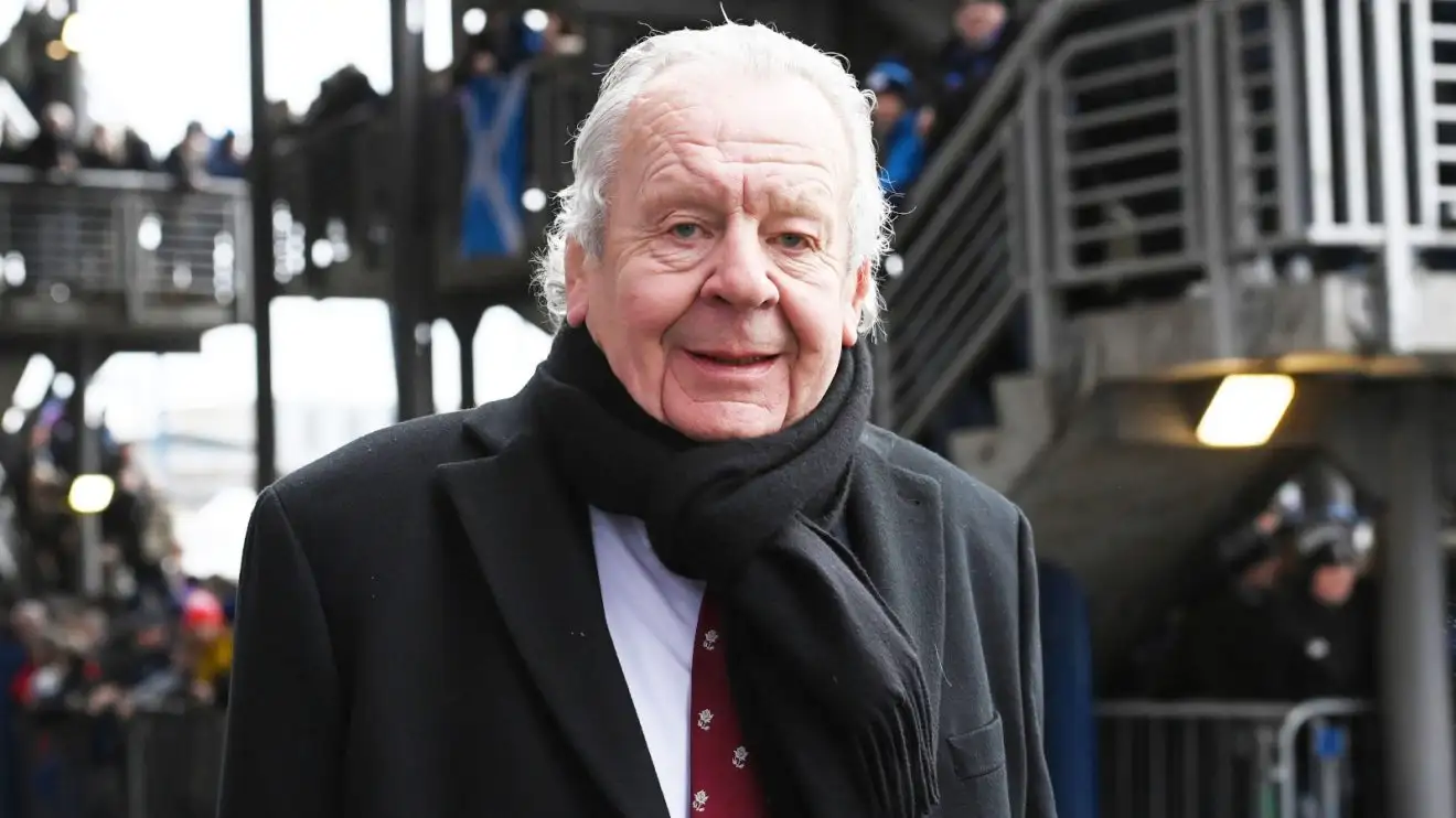 Sir Bill Beaumont outside Murrayfield.