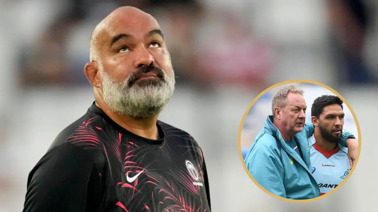 Simon Raiwalui former Fiji boss and new head coach Mick Byrne.