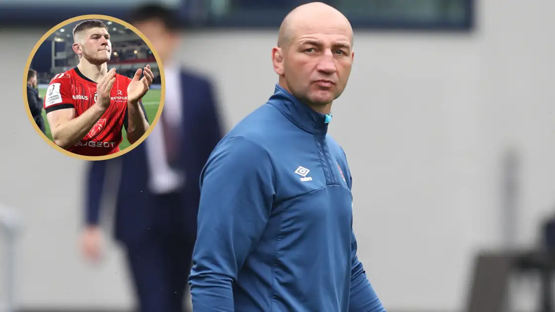 England head coach Steve Borthwick and Toulouse flanker Jack Willis.
