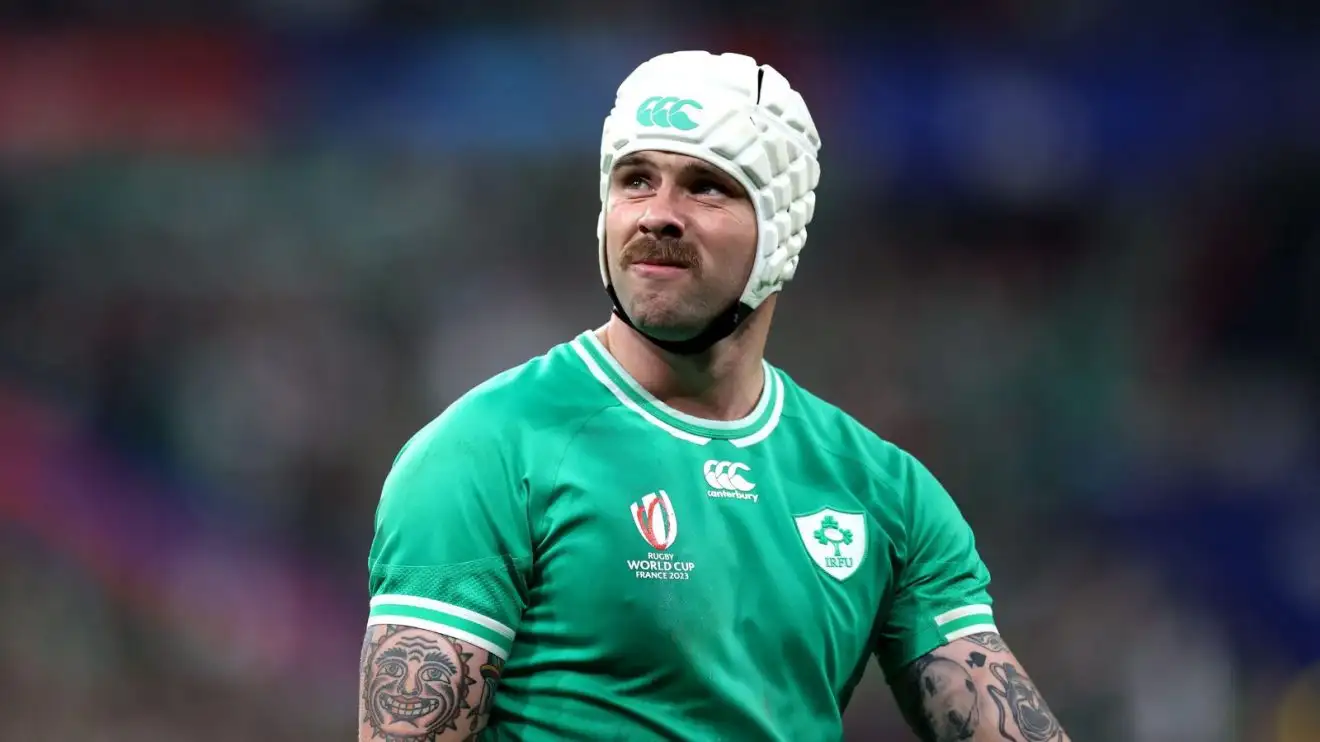 Ireland's Mack Hansen during the Rugby World Cup 2023, Pool B match at the Stade de France in Paris, France.