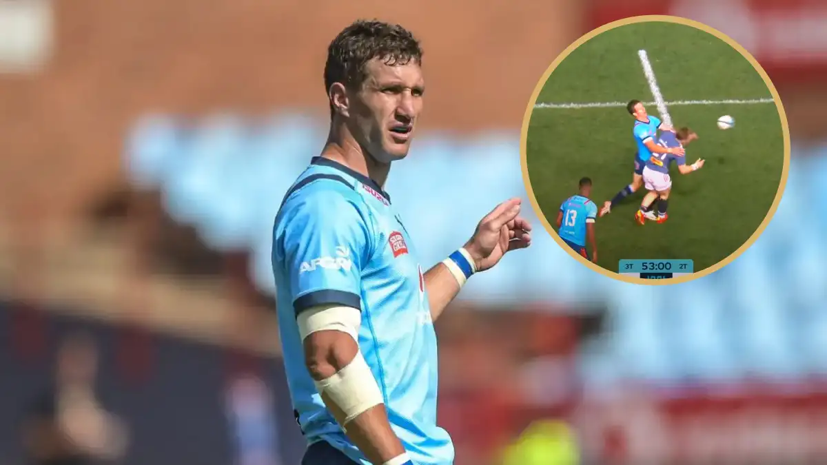 Bulls fly-half Johan Goosen and the incident that led to his red card against Munster.