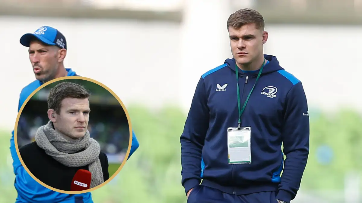 Former Ireland centre Gordon D'Arcy and Leinster midfielder Garry Ringrose.