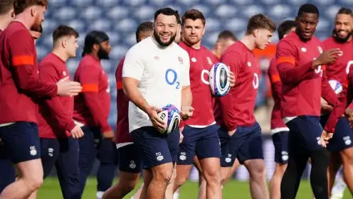 England prop Ellis Genge at team run through.