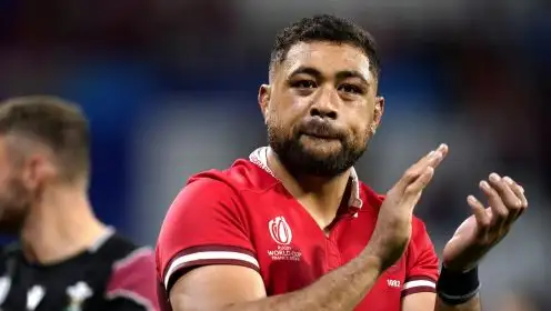 Wales' Taulupe Faletau during the 2023 Rugby World Cup.