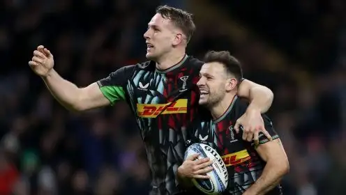 Harlequins' Danny Care with Alex Dombrandt