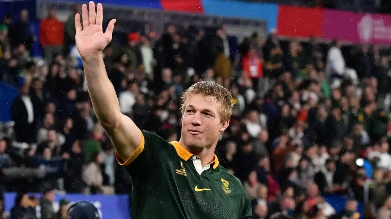 Pieter-Steph Du Toit during the Rugby World Cup semi-final between England and South Africa
