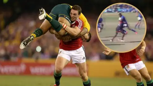 Schoolboy betters George North lift on Israel Folau in BRUTAL 20-metre tackle