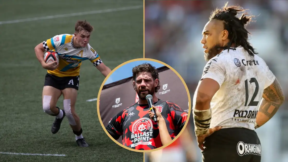 Split image featuring Steffan Crimp, Ma'a Nonu and Greg Peterson.