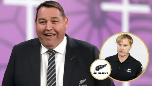 Sir Steve Hansen offers some advice to new All Blacks head coach Scott Robertson.