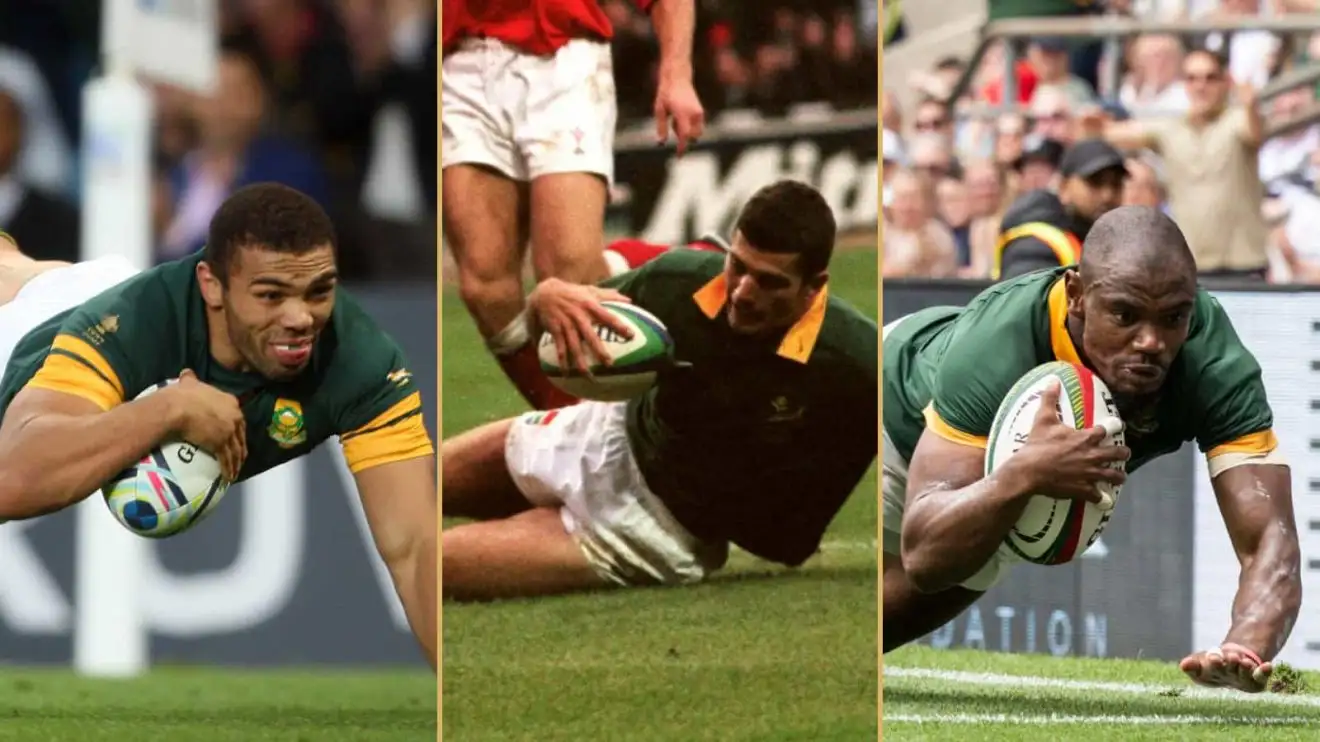 Springboks winger Bryan Habana, scrum-half Joost van der Westhuizen and speedster Makazole Mapimpi.