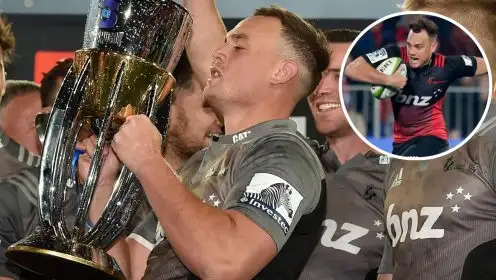 Israel Dagg Super Rugby trophy and Crusaders image