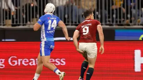 Lions land in Brisbane but delay giving an update on the injured Tomos Williams
