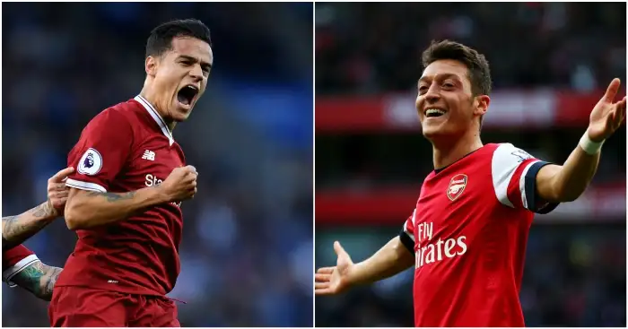 Head-to-head: How Philippe Coutinho and Mesut Ozil’s stats compare