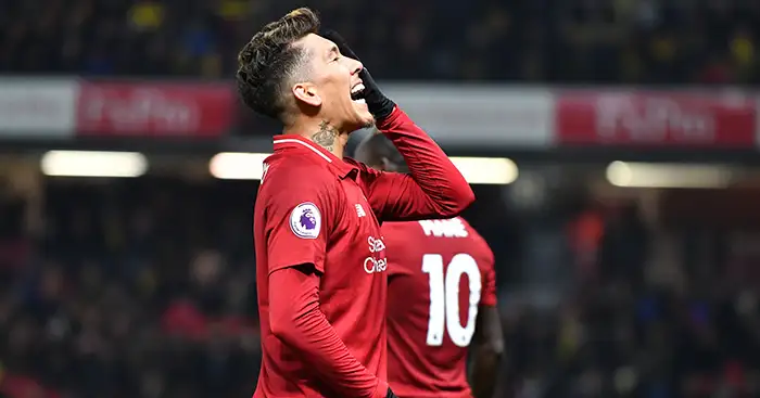 Roberto Firmino has moved on from no-look finishes to no-look nutmegs