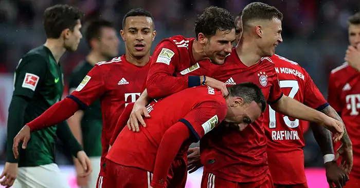 Franck Ribery, Leon Goretzka, Joshua Kimmich, FC Bayern, Munich