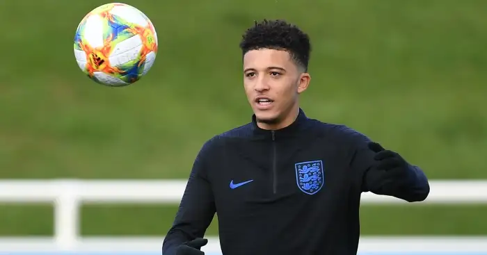 Jadon Sancho in England training