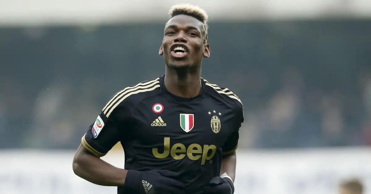 Juventus' Paul Pogba celebrates scoring against Chievo Verona at Bentegodi Stadium, Verona, January 2016.