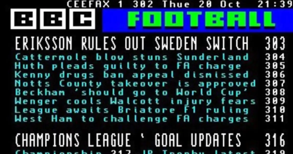 The joy of Ceefax: Remembering 3 of the greatest things about p302