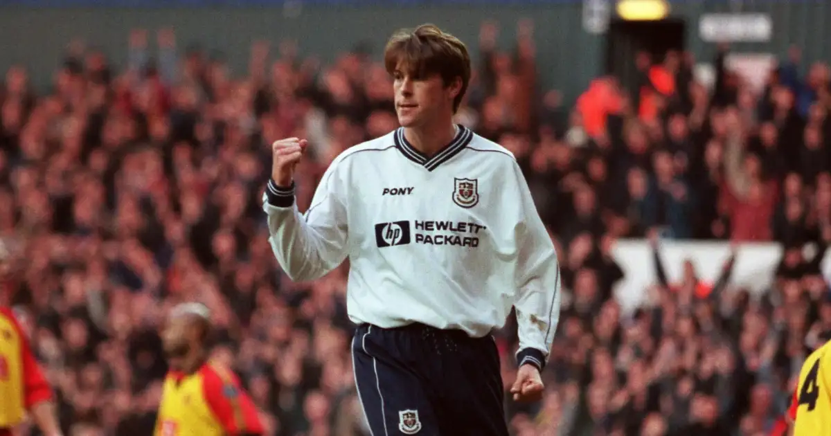 Tottenham Hotspur v Watford Tottenham Hotspur's Darren Anderton celebrates penalty, 02 January 1999
