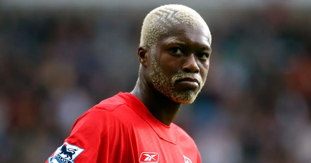 Liverpool's Djibril Cisse during the Premier League game against Blackburn Rovers at Anfield, Liverpool. April 2006.