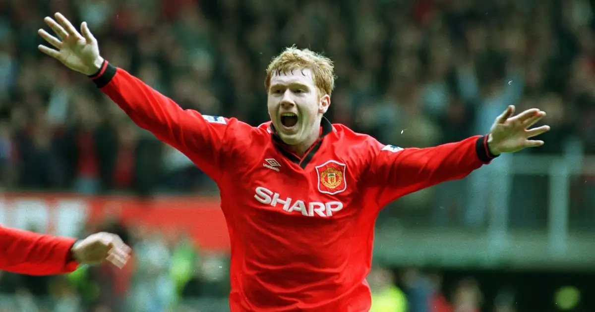 A tribute to young Paul Scholes (he scores goals) at Manchester United