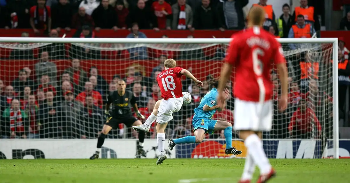 A ode to Paul Scholes’ sh*t-pinger against Barcelona, his greatest ever