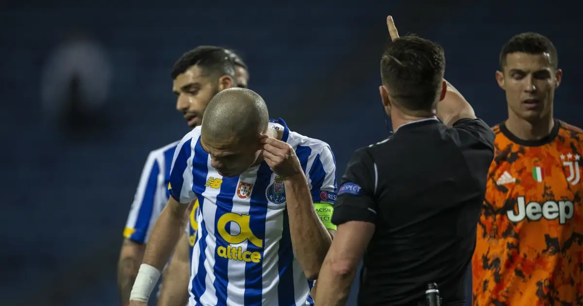 Watch: Pepe sparks confrontation over minimal contact during CL match