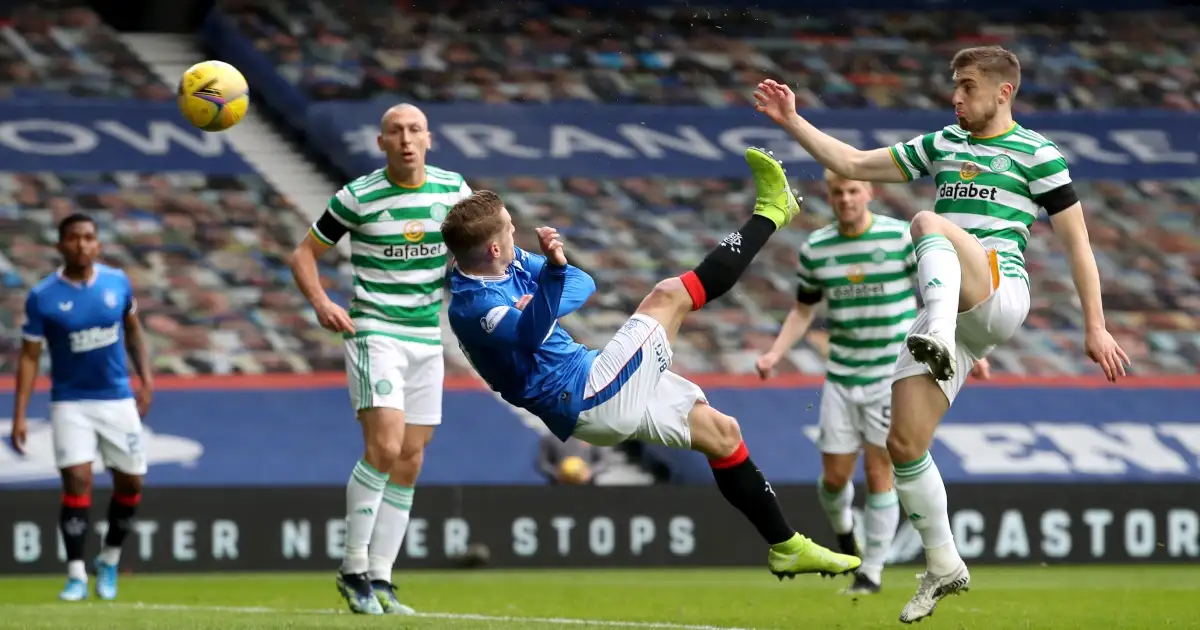 Watch: Rangers’ Steven Davis scores overhead kick during Old Firm derby