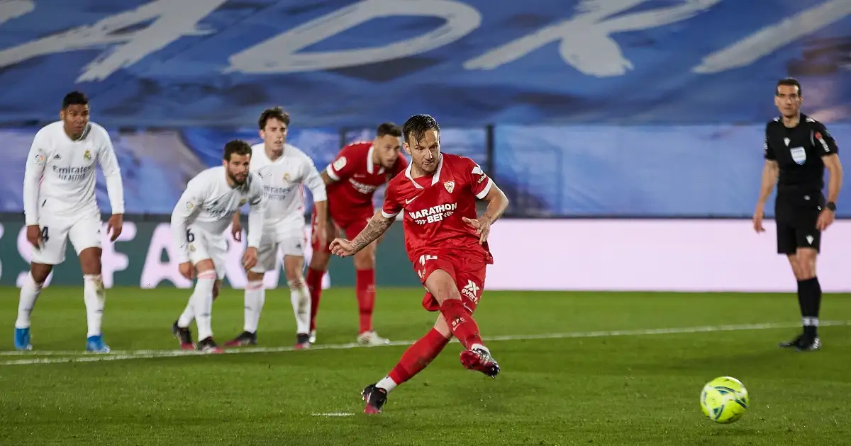 Watch: VAR overturns Real Madrid penalty and gives Sevilla one instead