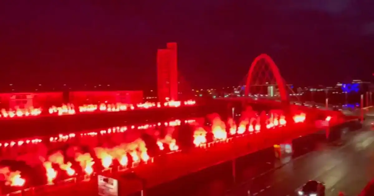 Watch: Rangers fans create epic flare display before long-awaited trophy lift