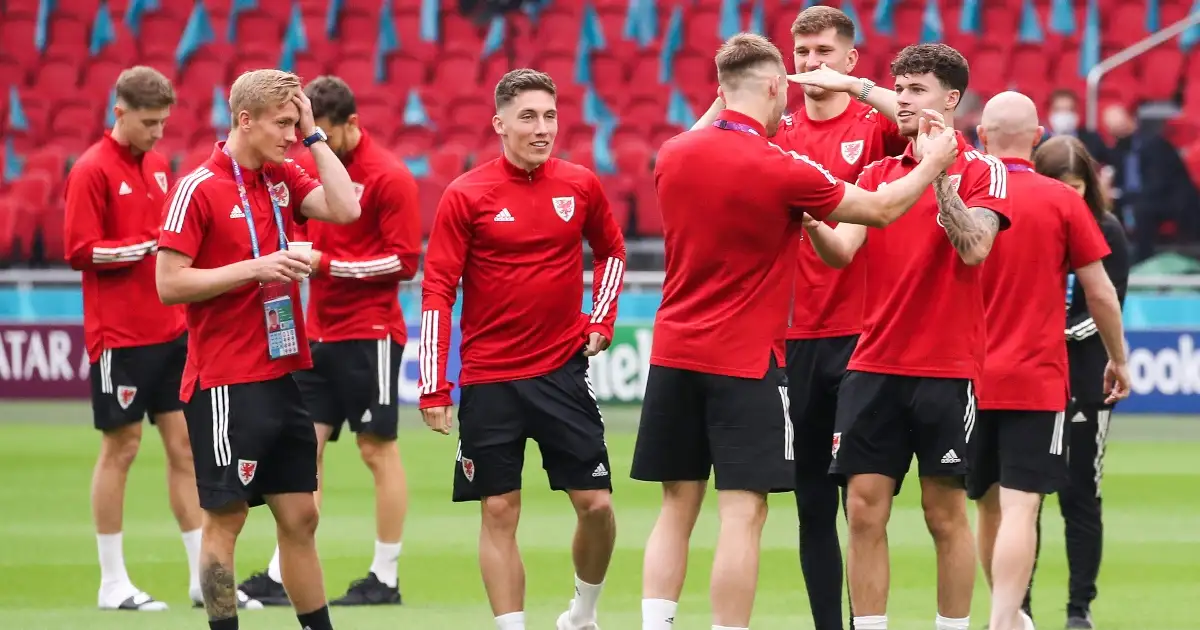 Watch: Harry Wilson controversially sent off against Denmark at Euro 2020