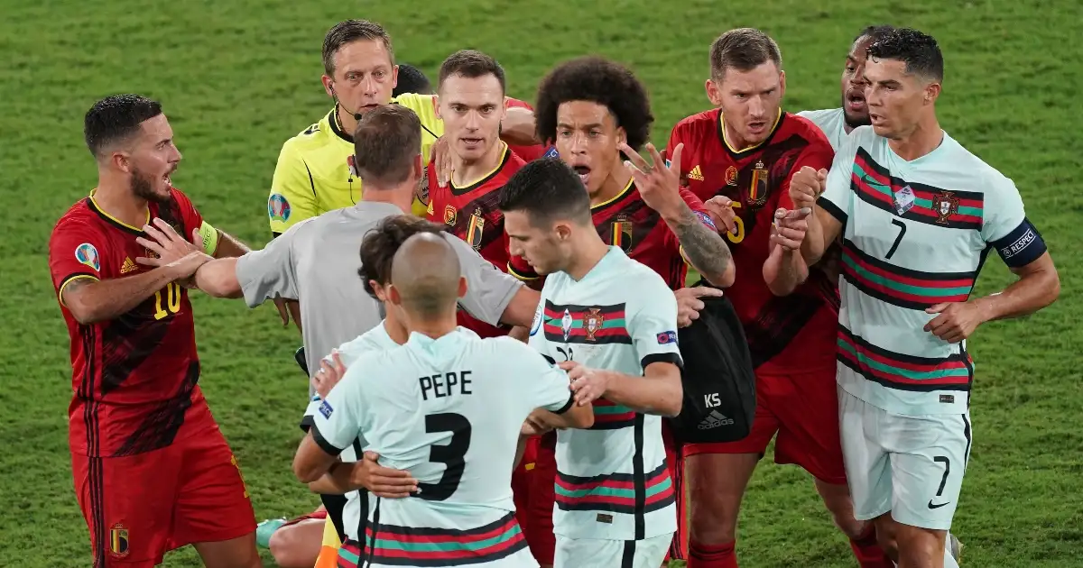 Pepe threw a lit match onto the bonfire of Belgium vs Portugal – and we loved it