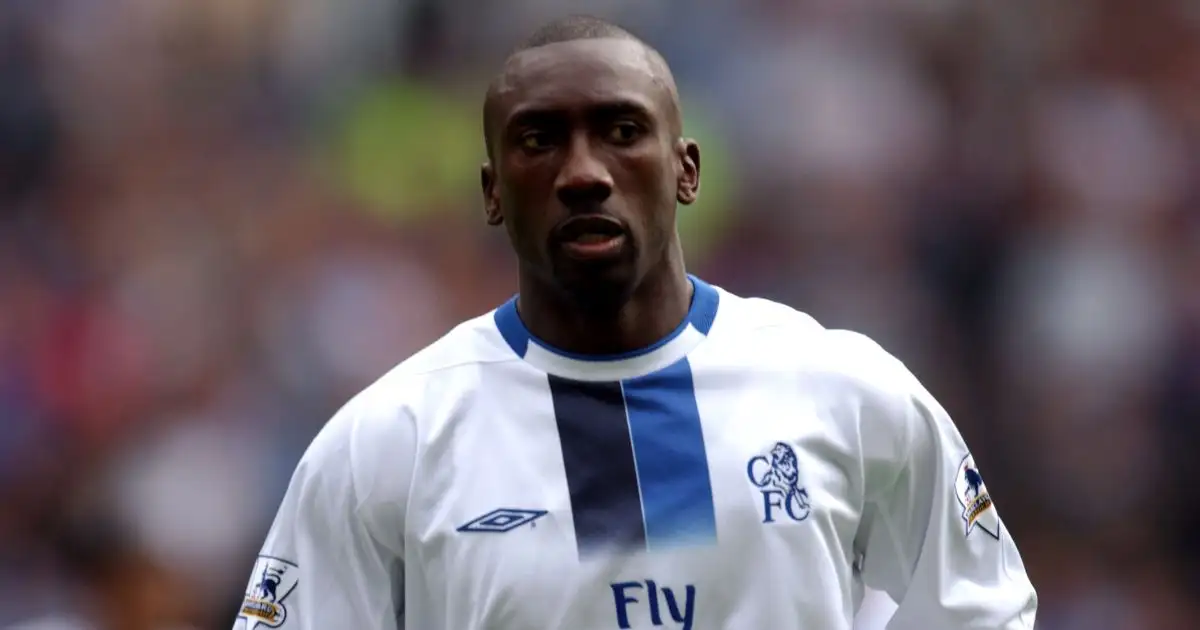 Jimmy Floyd Hasselbaink during Chelsea's Premier League match against Liverpool at Anfield, Liverpool, England, 17 August 2003.