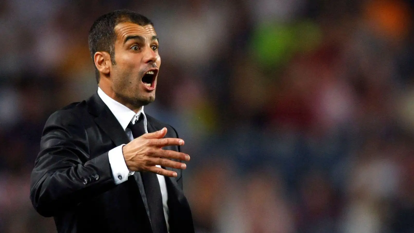 Barcelona's Pep Guardiola during their Champions League third qualifying round soccer match against Wisla Krakow at Camp Nou stadium in Barcelona, August 13, 2008.