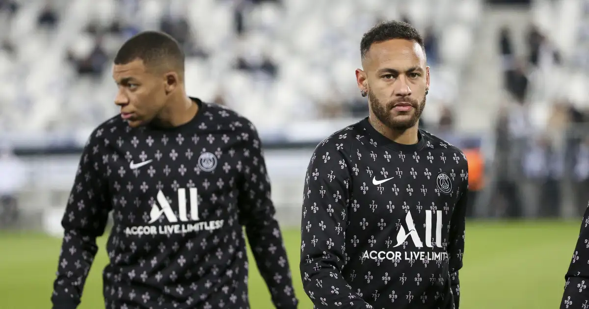 Kylian Mbappe and Neymar for PSG. 2021.