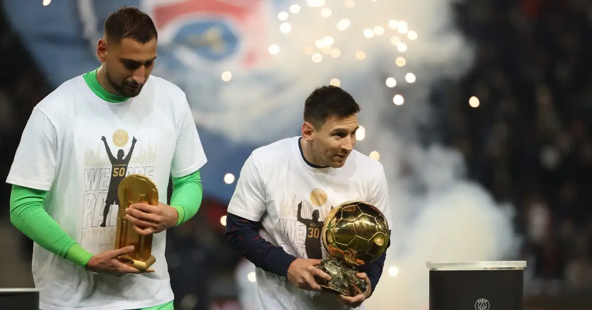 Watch: Messi gets spooked by fireworks after parading Ballon d’Or