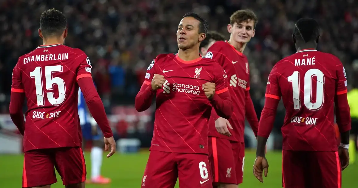 Watch: Thiago Alcantara scores with delightful chip in Liverpool training