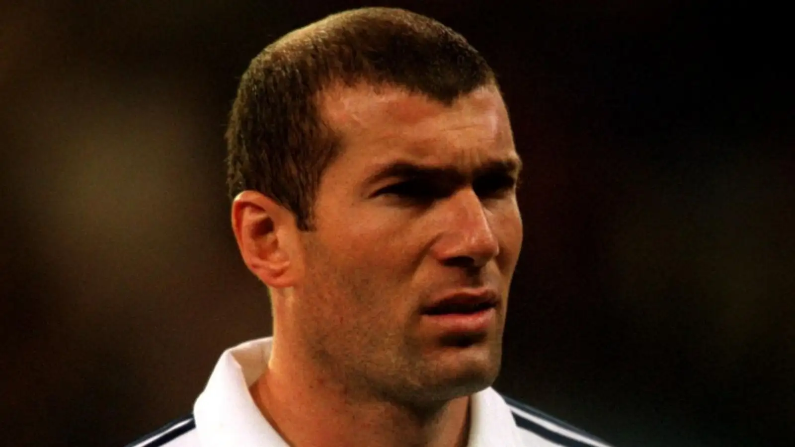 Real Madrid's Zinedine Zidane before their victory over Porto, February 2002.