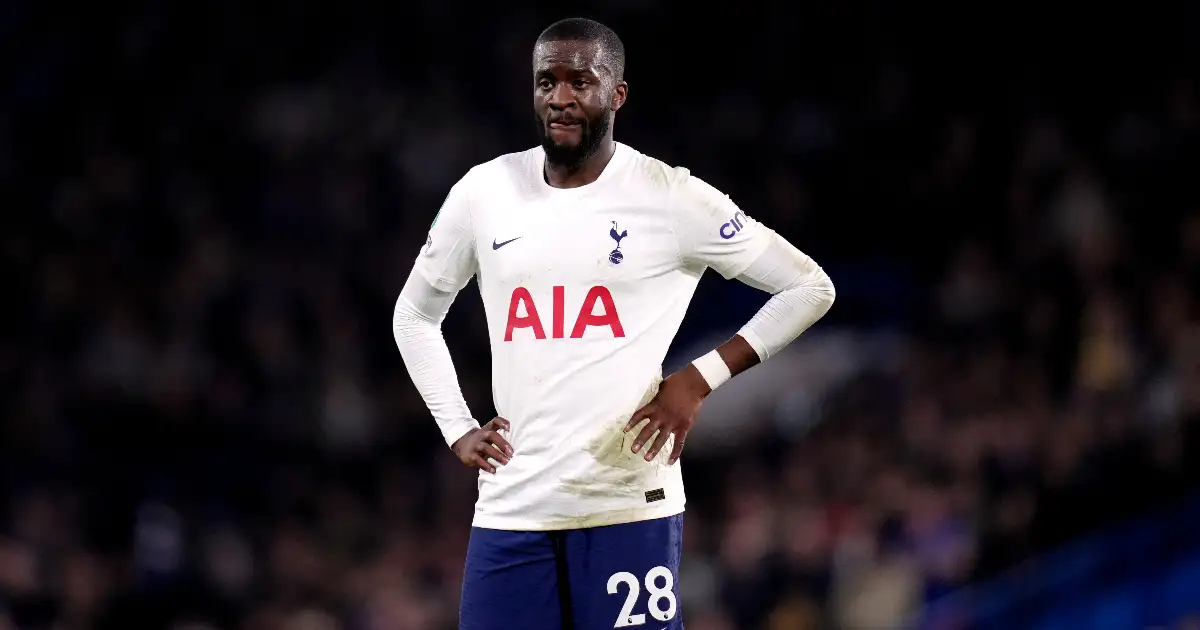 Tanguy Ndombele during the Carabao Cup semi-final loss to Chelsea, Stamford Bridge, January 2022