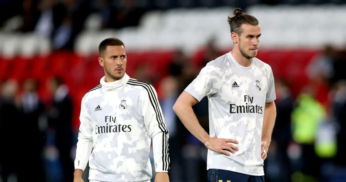 Watch: Gareth Bale laughs at Eden Hazard after Ancelotti snubs him