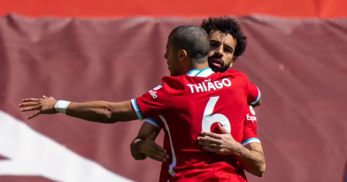 Watch: Mohamed Salah controls stunning Thiago pass with shoulder